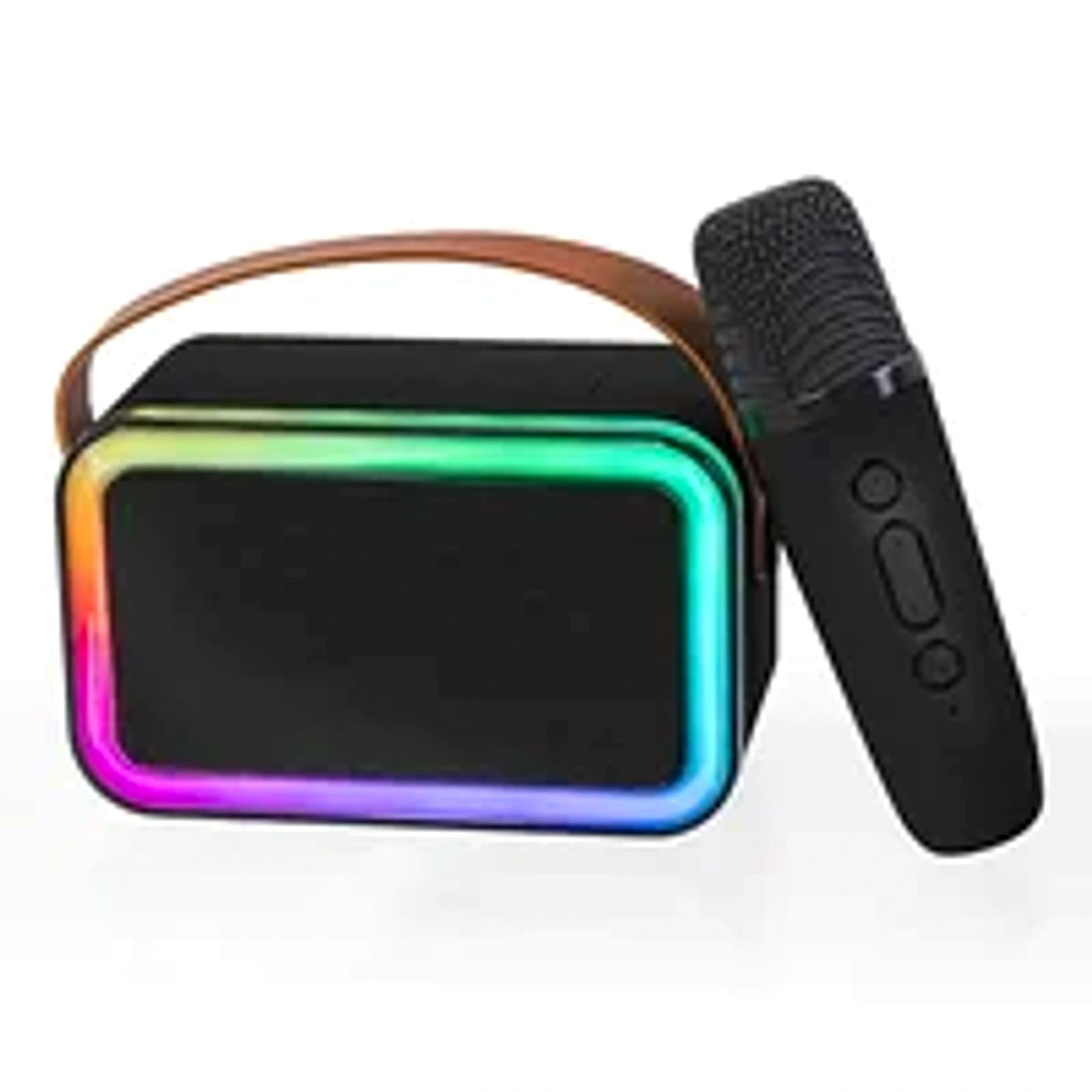 Caixa De Som Microfone De Karaokê Sem Fio Bluetooth Am16 Preto