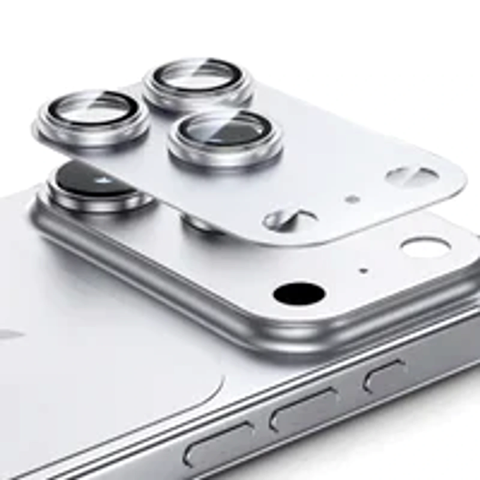 Película Câmera Traseira Compatível Com Iphone 17 Pro Max Ar Alumínio Lente Vidro Temperado Cor:prata;tamanho:iphone 17