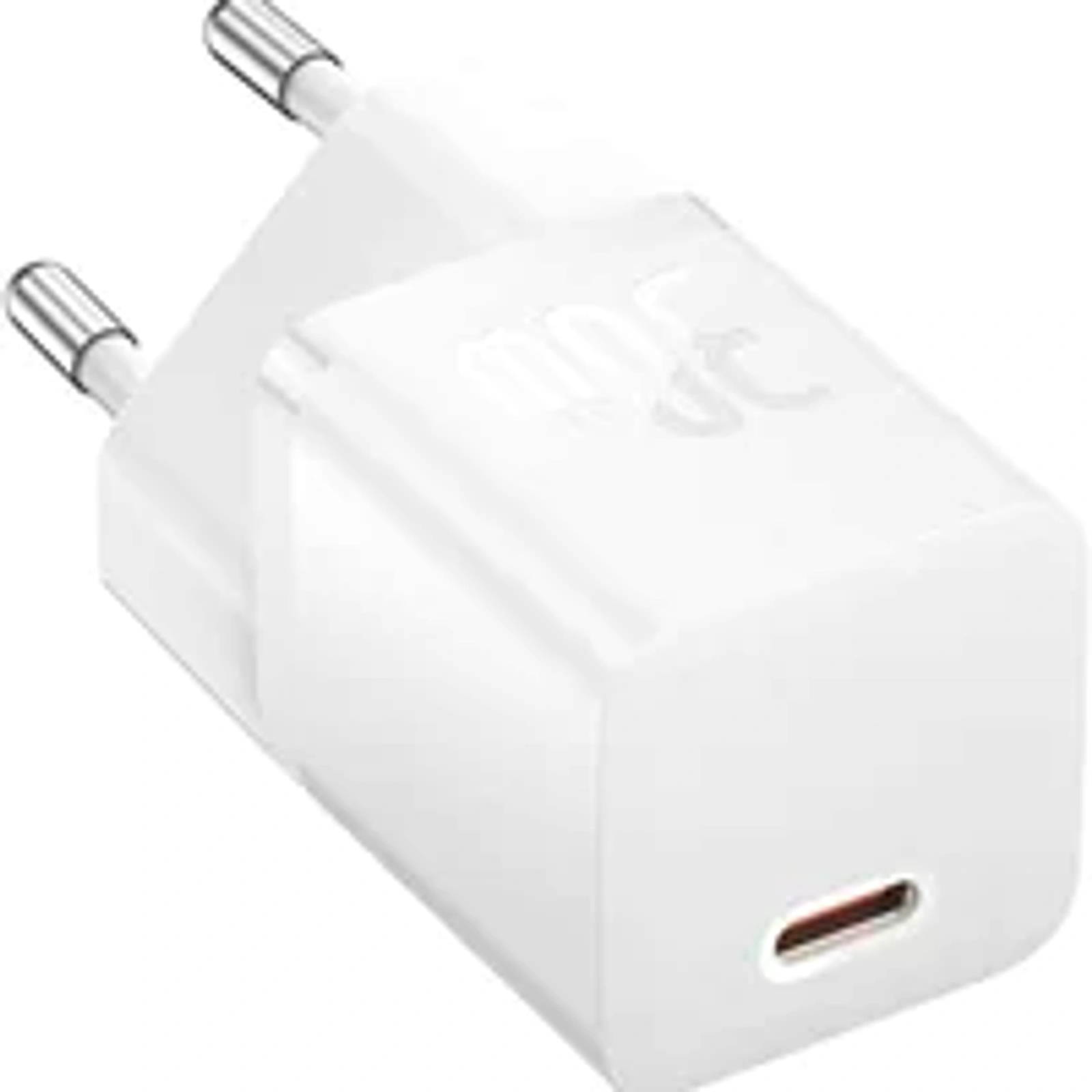 Carregador Baseus Turbo Gan5 Usb-c Para Iphone E Android (branco, 30w)
