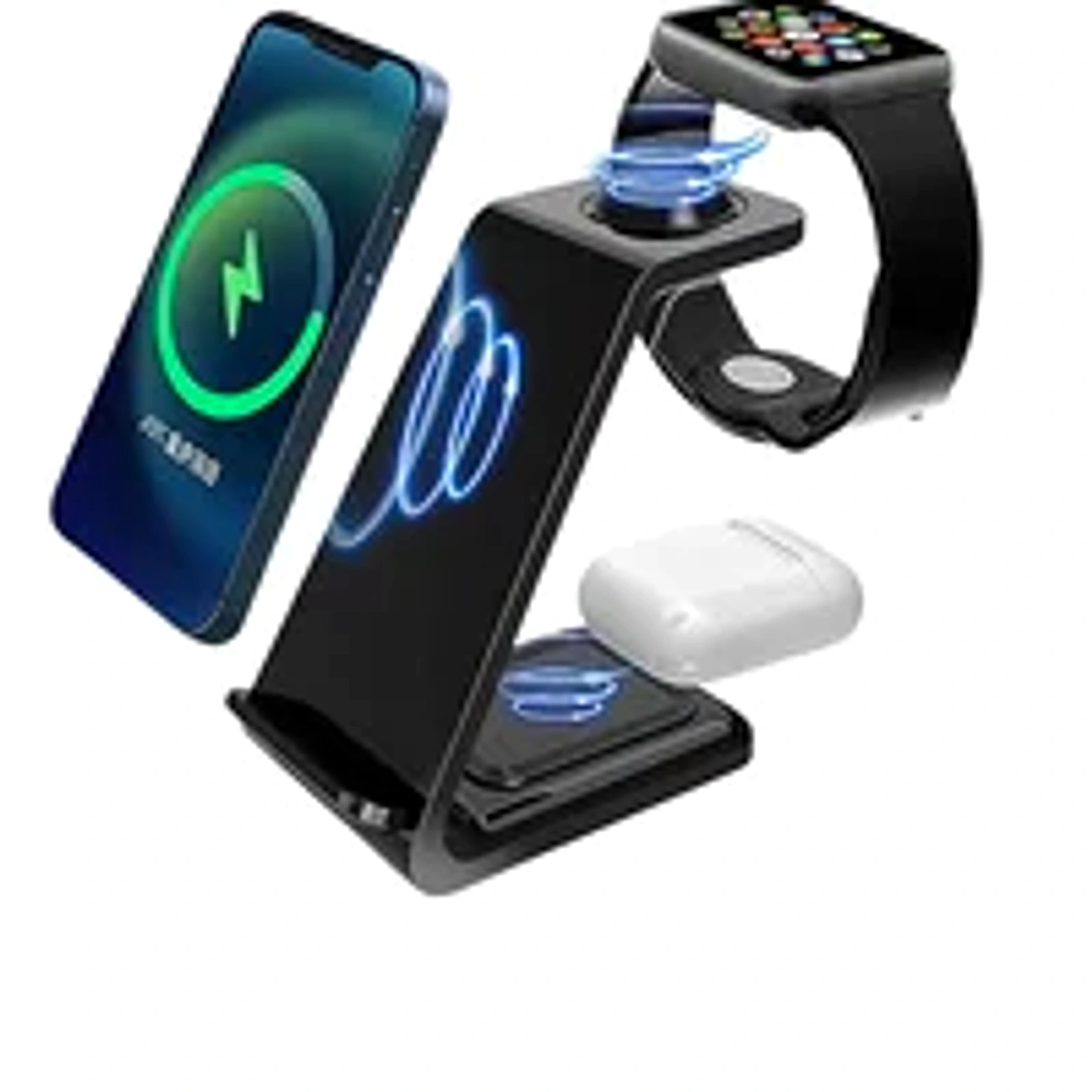 Carregador Sem Fio 3 Em 1 Multifuncional - Rápido, Compacto E Com Estilo Moderno