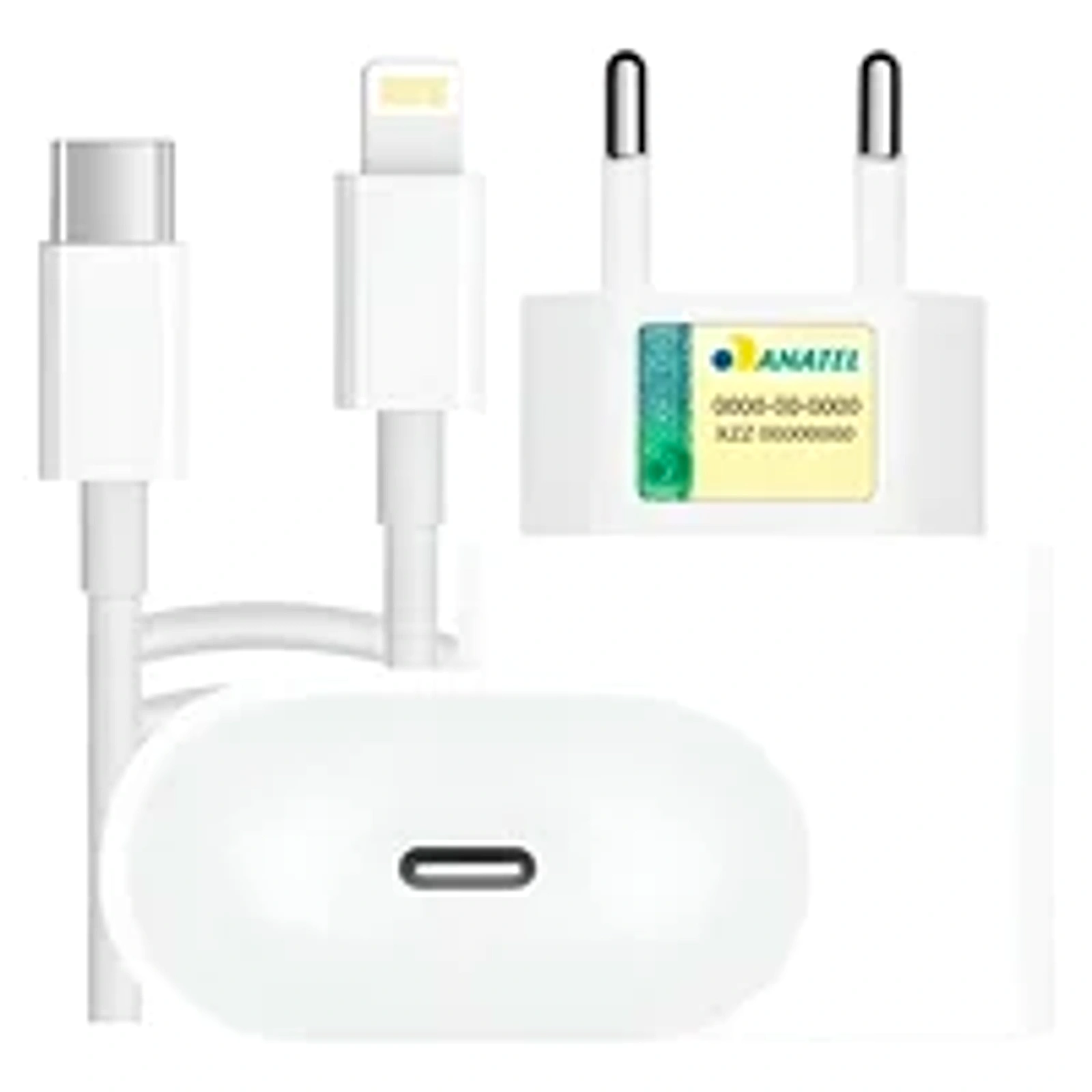 Carregador Turbo 30w Para Iphone 8 X Xr 11 12 13 14 Branco