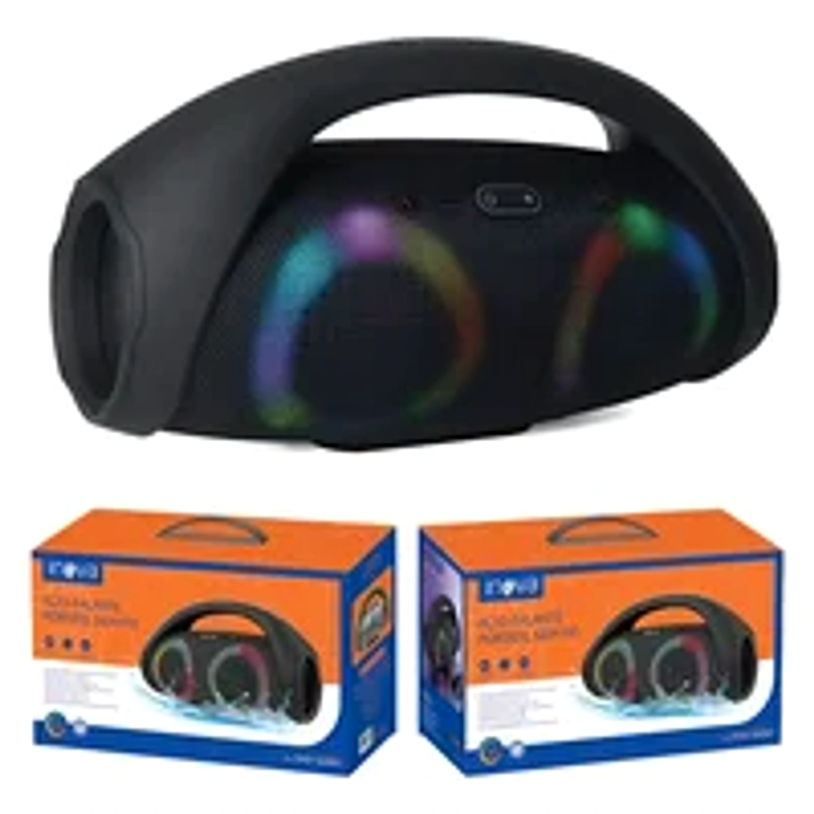 Caixa De Som Portátil Booms Box Alça Amplificador Bluetooth - Inova