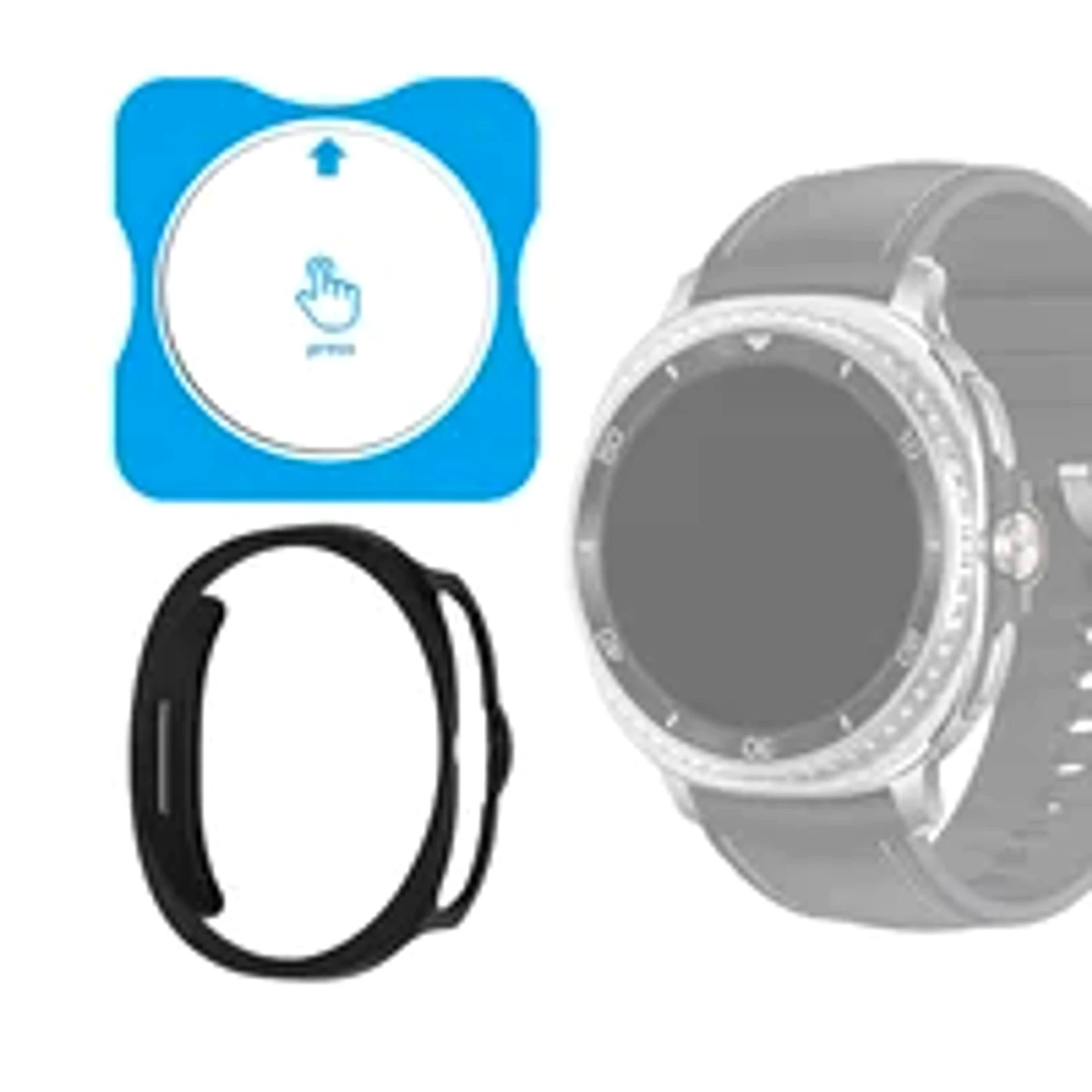 Kit Capa Preta E Película Para Galaxy Watch 8 Classic