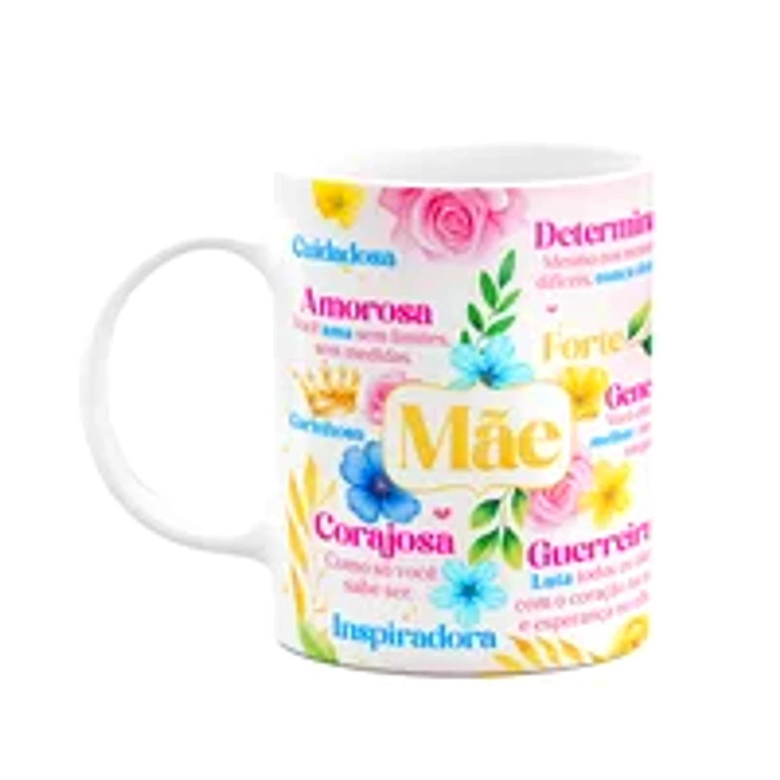 Caneca Floral Mães - Definições Da Melhor Mãe Do Mundo