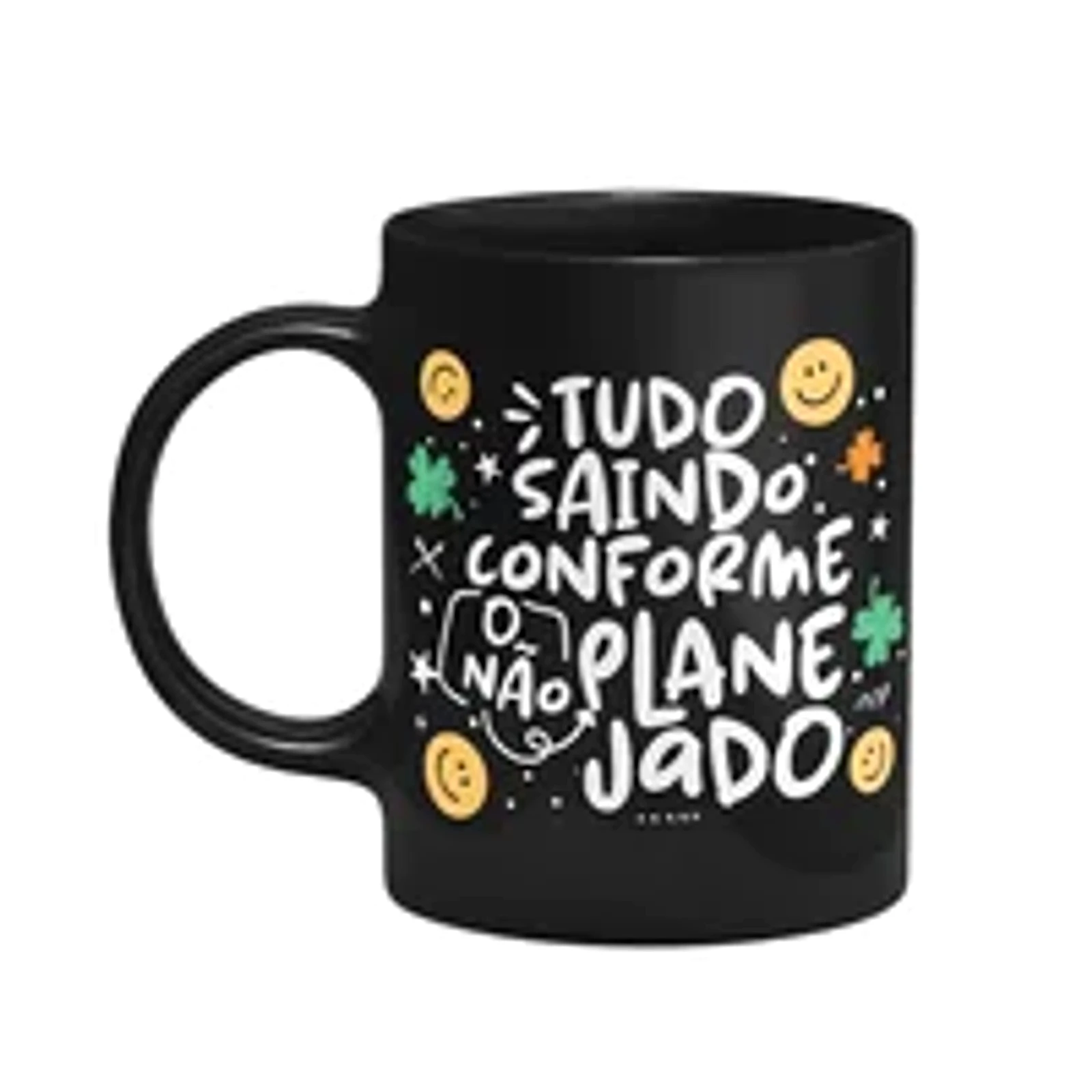 Caneca Vibes - Tudo Saindo Conforme O Não Planejado - Preta