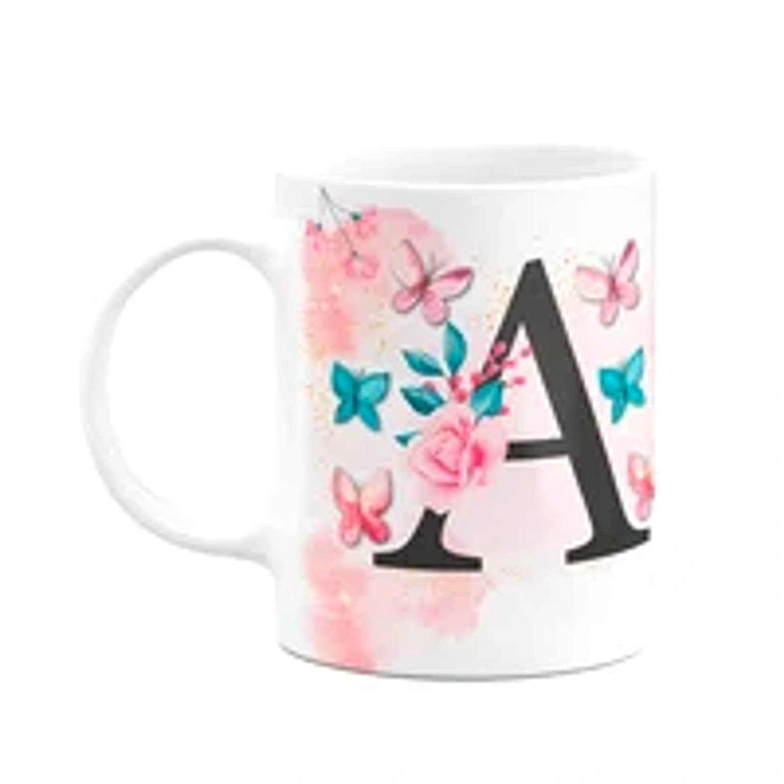 Caneca Butterfly - Inicial Do Nome Letra A - 325ml