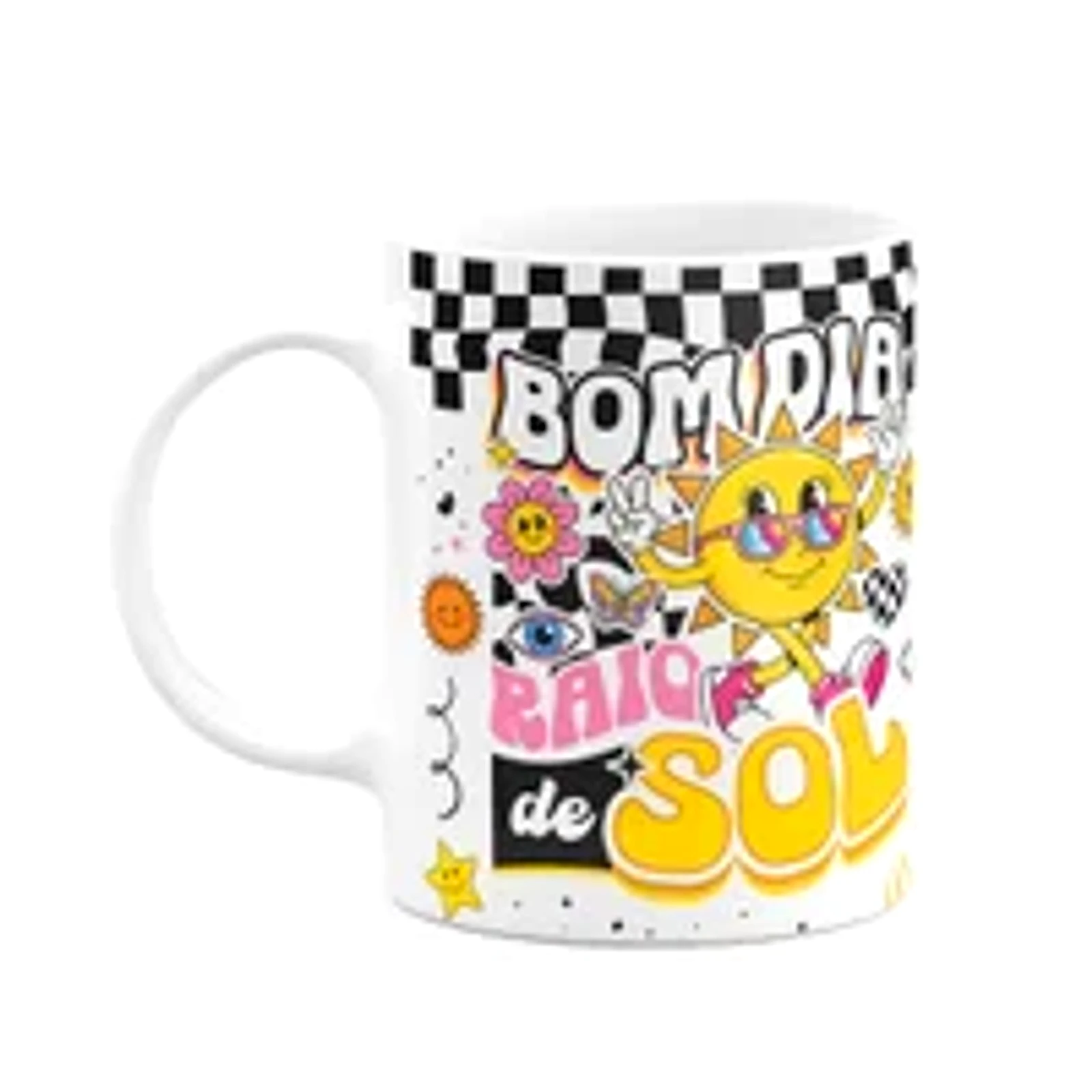 Caneca Divertida Vibes - Bom Dia, Raio De Sol - 325ml