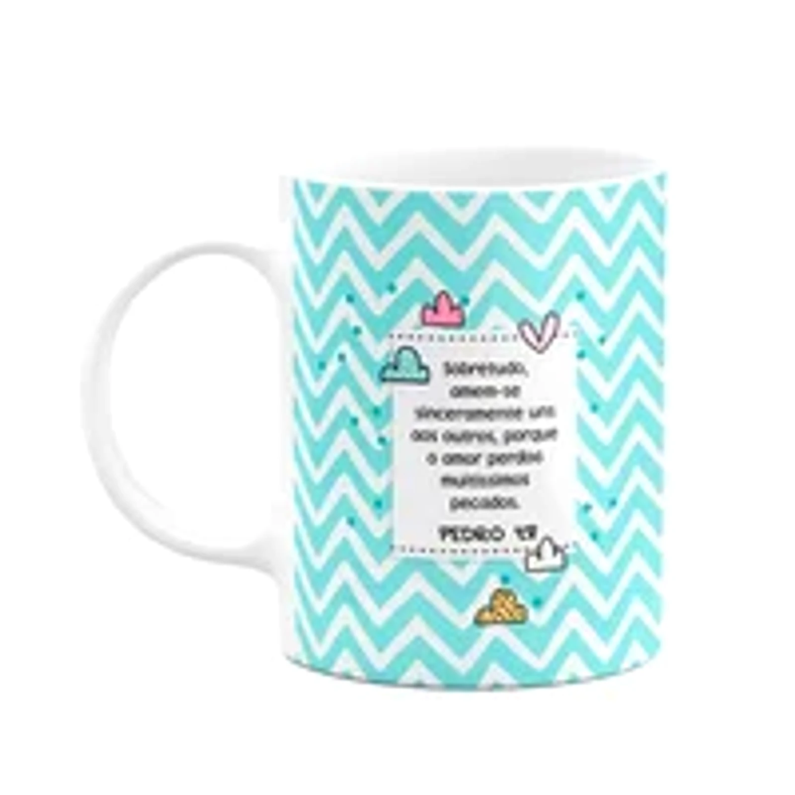 Caneca Religiosa Versículos - Pedro 4:8- 325ml
