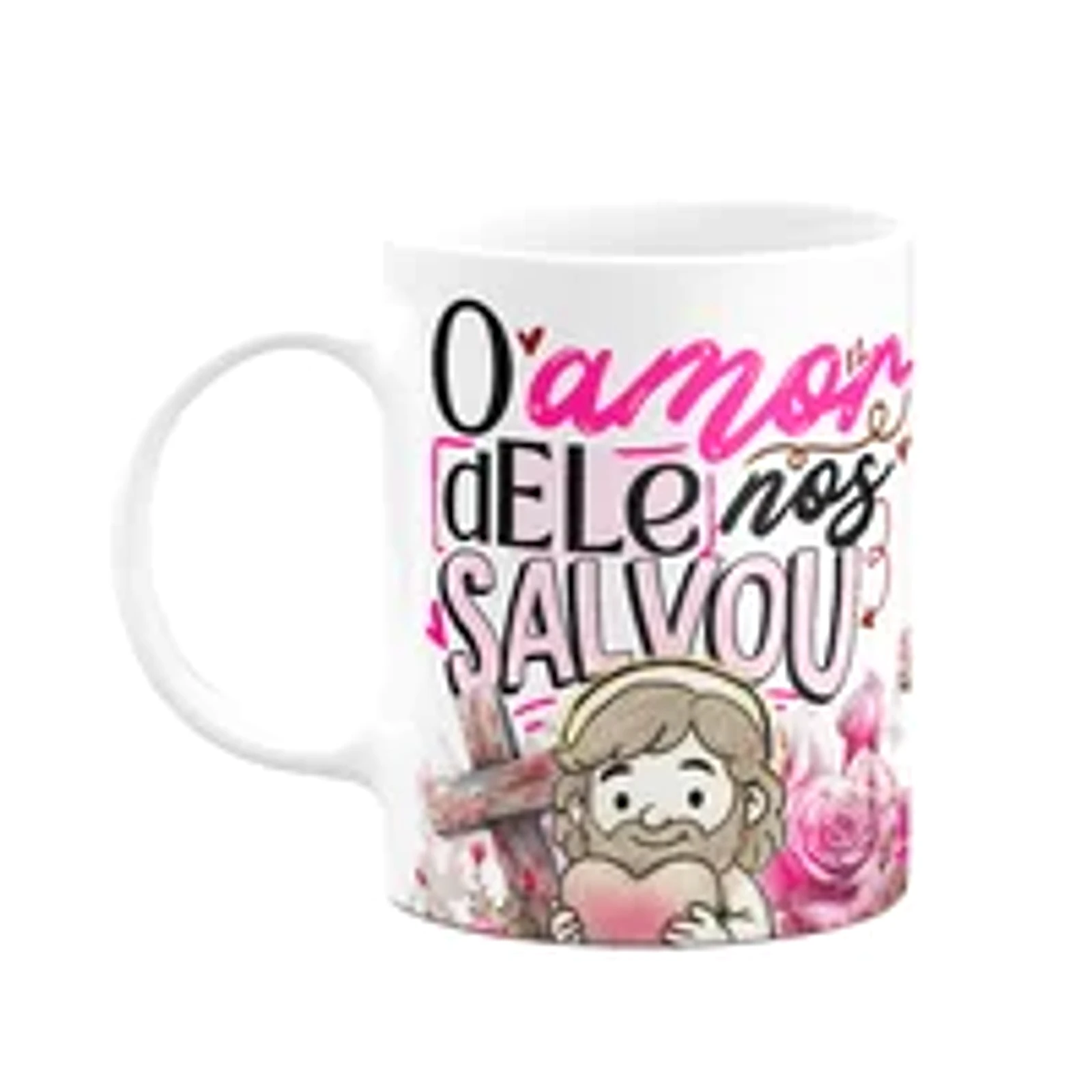 Caneca Da Páscoa - O Amor Dele Nos Salvou - M2 - 325ml