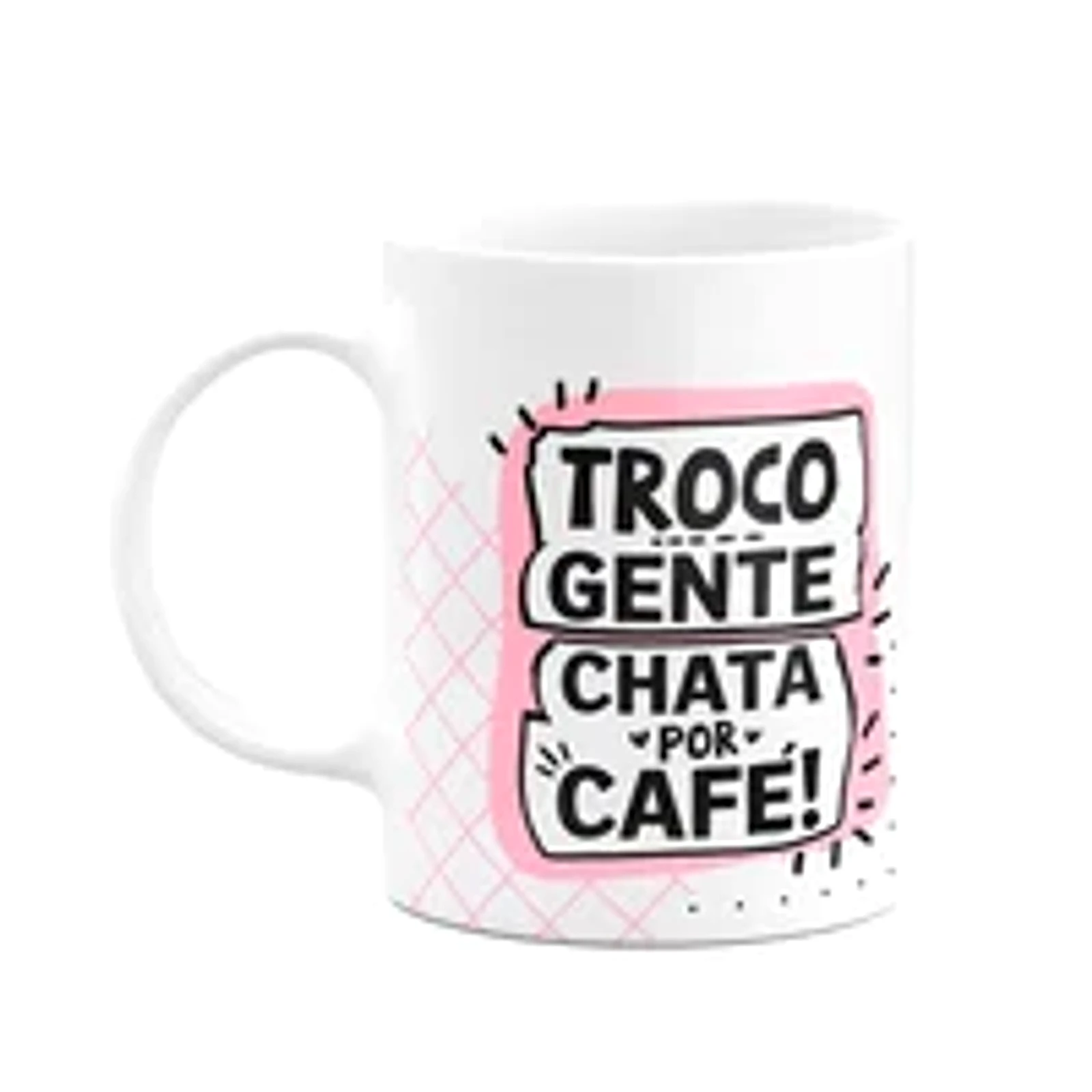 Caneca Divertida - Troco Gente Chata P Café! Copia E Cola M2