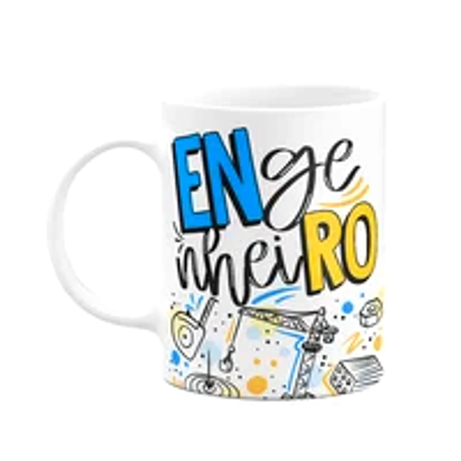 Caneca Profissões - Engenheiro - 325ml - Branca