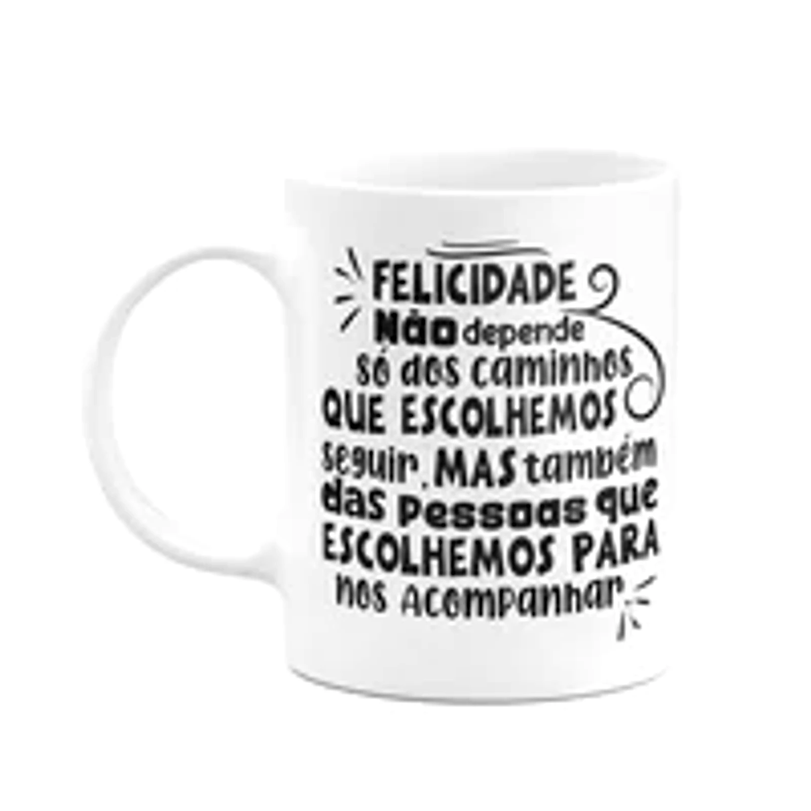 Caneca Motivação - A Felicidade Não Depende Só Das Escolhas