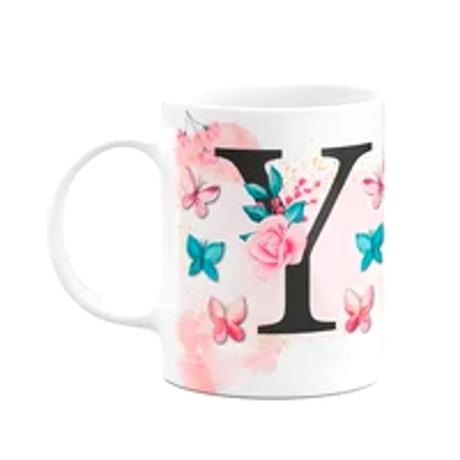 Caneca Butterfly - Inicial Do Nome Letra Y - 325ml