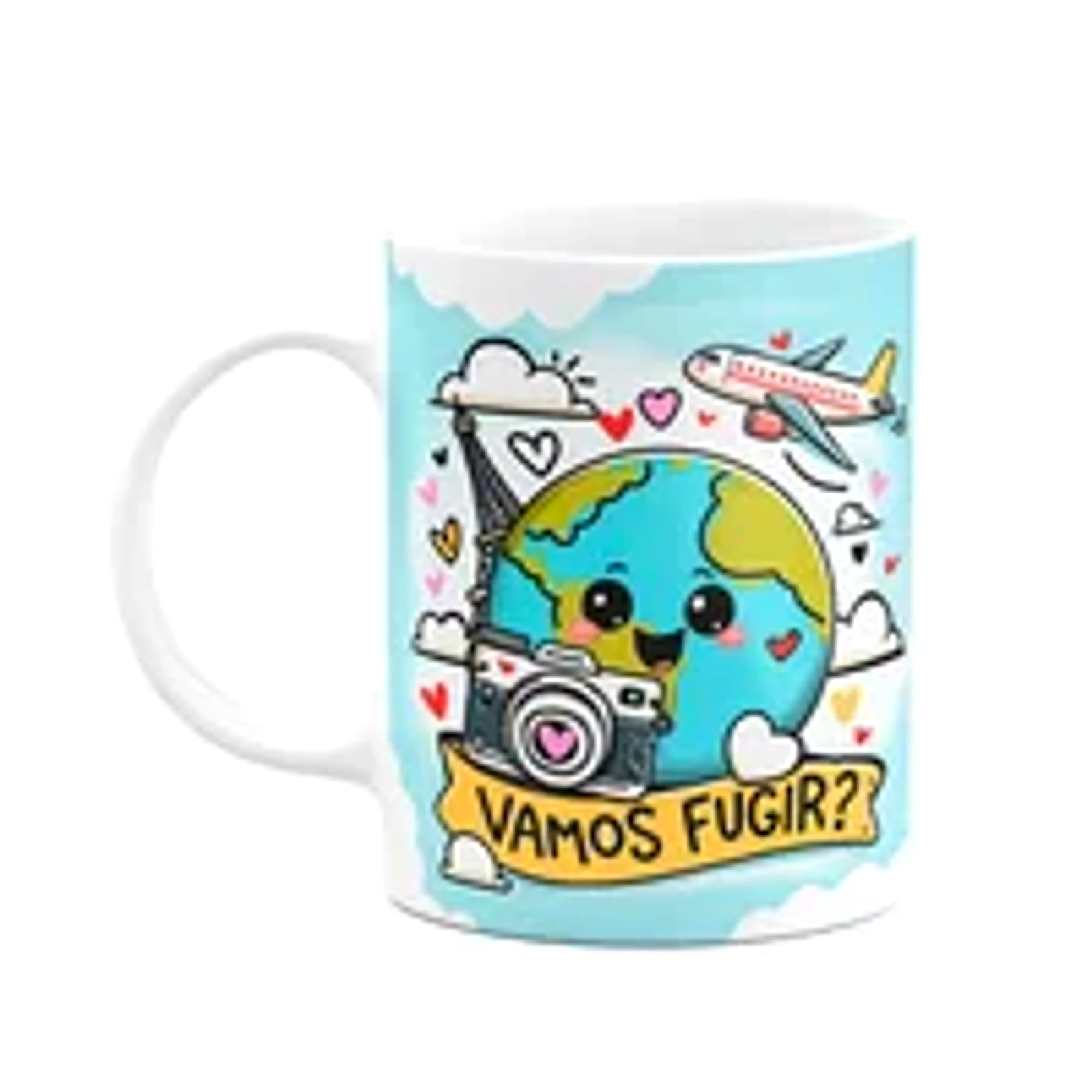 Caneca Namorados - Vamos Fugir? - 325ml Branca