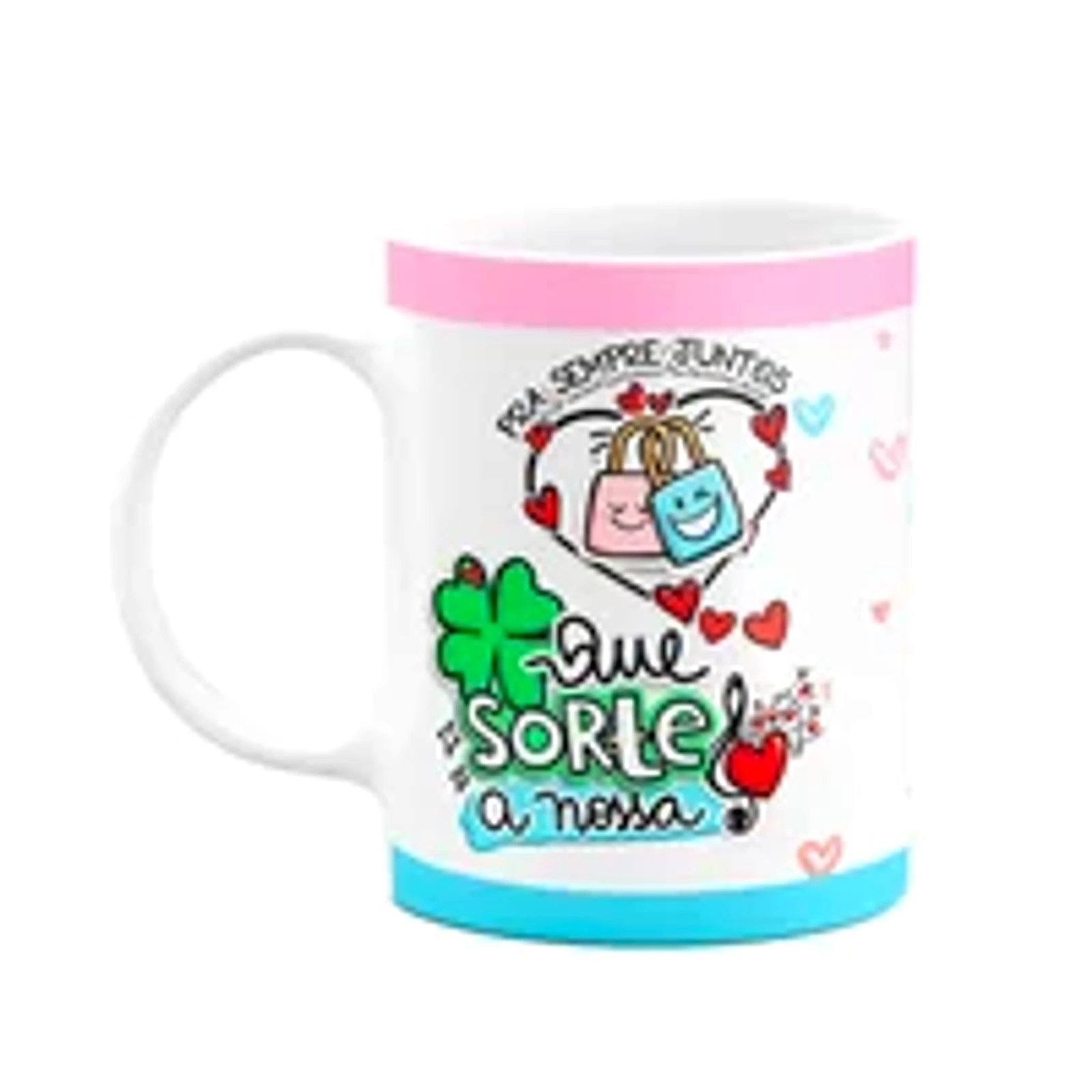 Caneca Namorados - Pra Sempre Juntos, Que Sorte A Nossa!