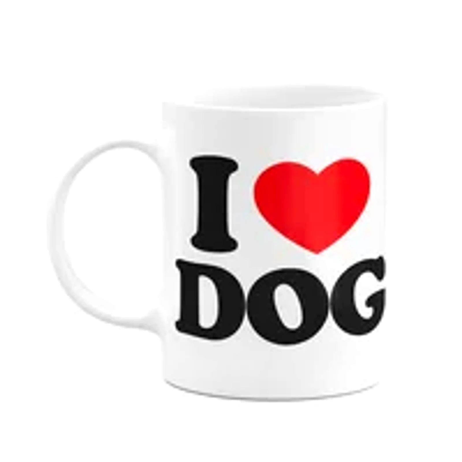 Caneca I Love Dog - Eu Amo Cachorro - 325ml - Branca