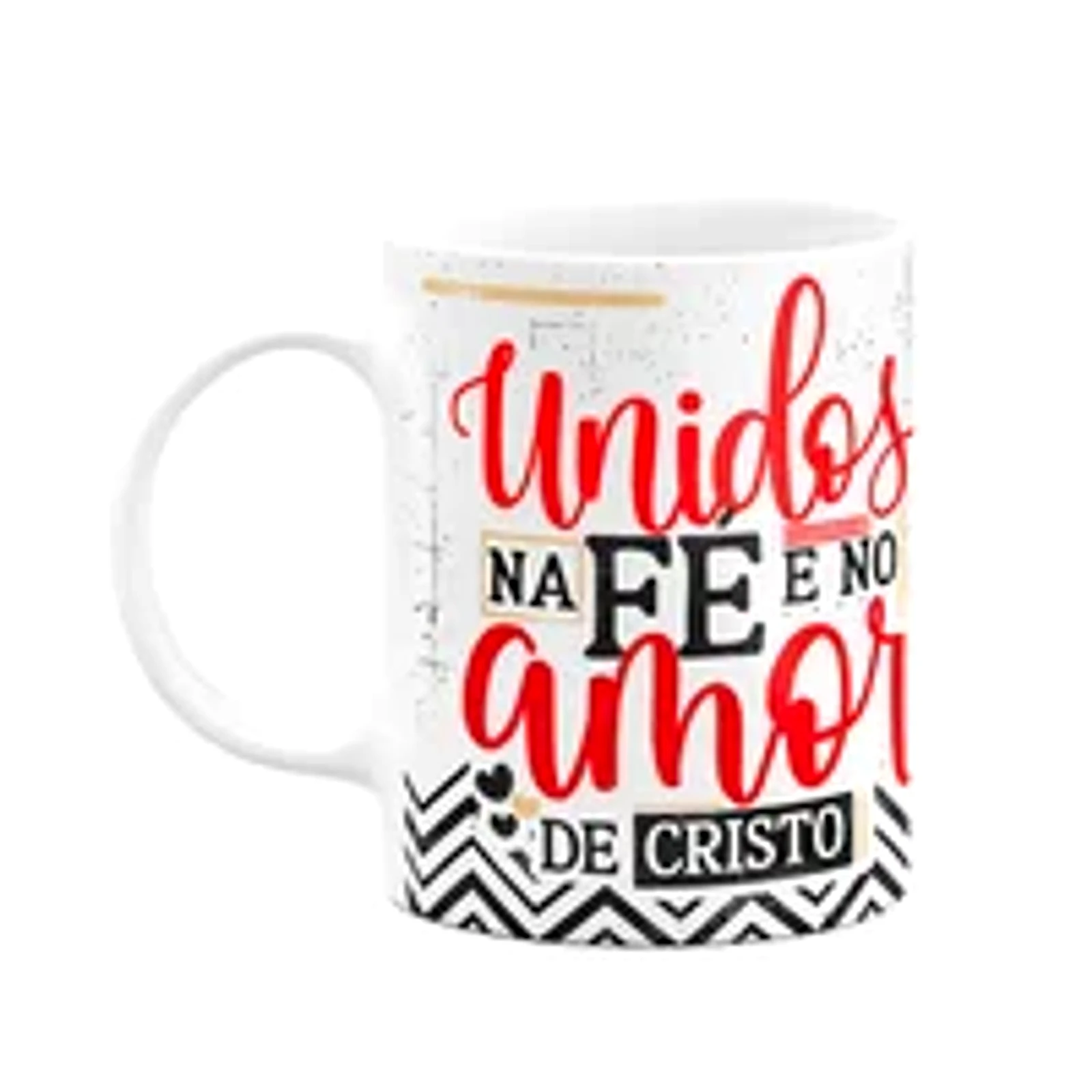 Caneca Namorados Laços - Unidos Na Fé E No Amor