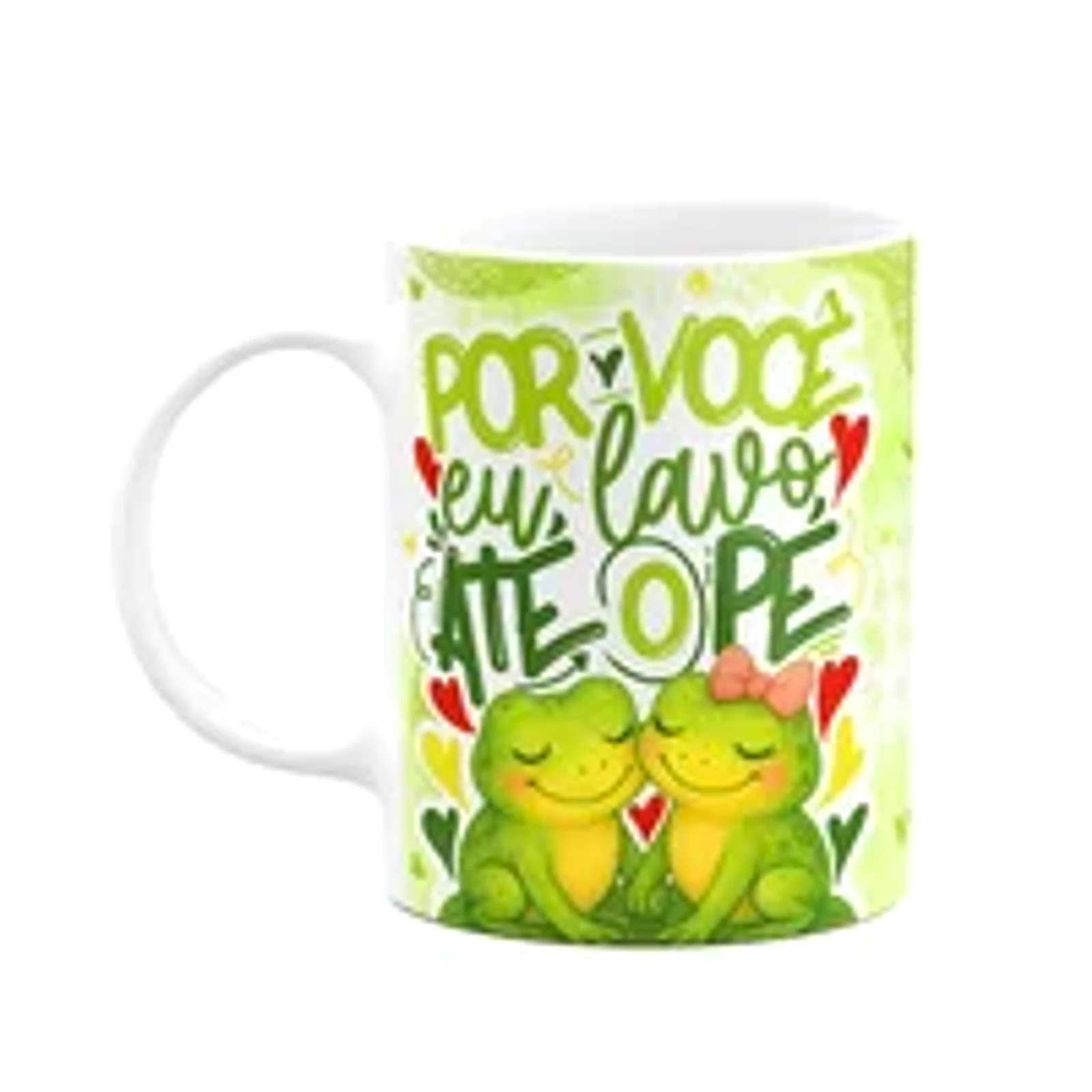 Caneca Namorados - Por Você Eu Lavo Até O Pé - Sapinhos M2
