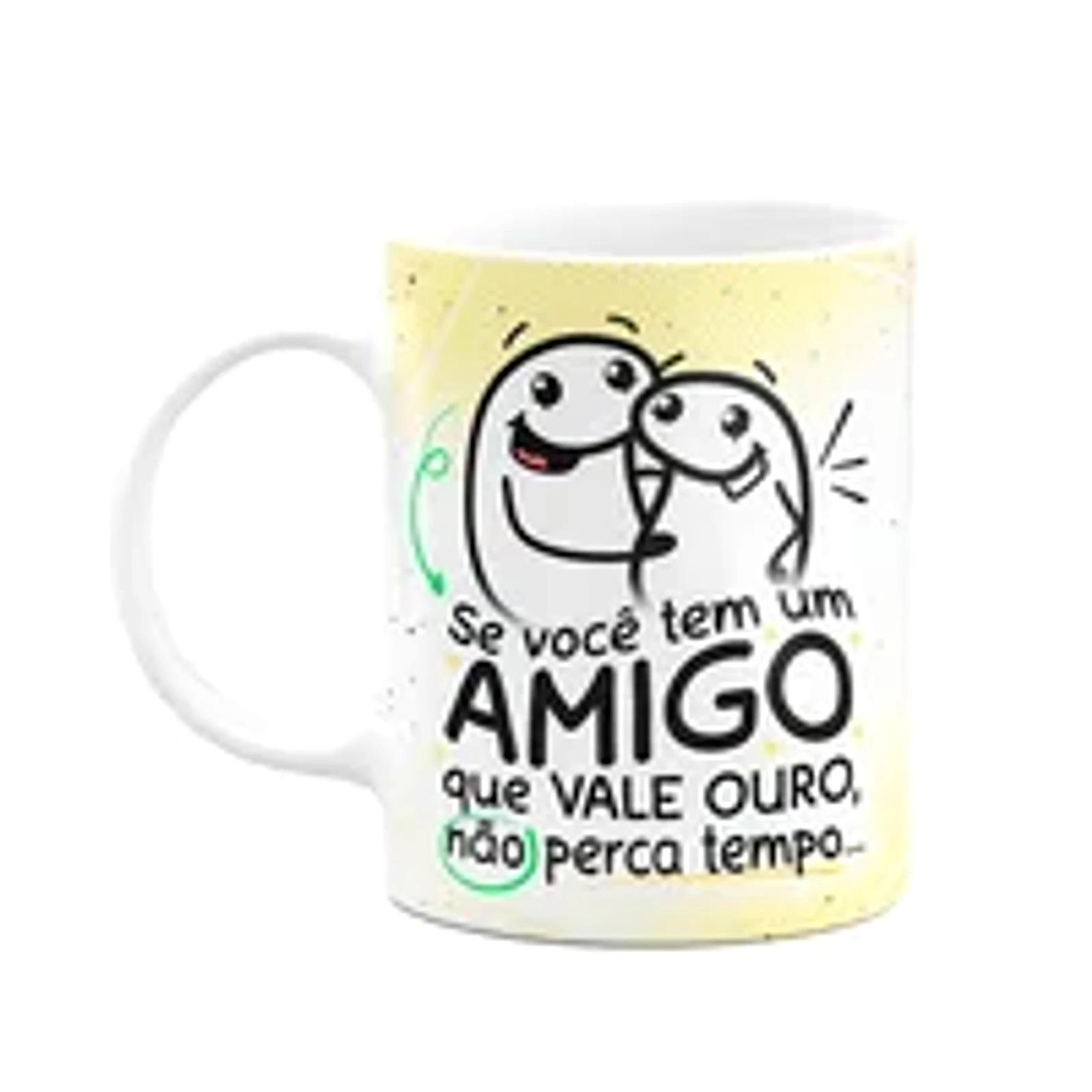 Caneca Florkito - Amigo Que Valeu Ouro - 325ml