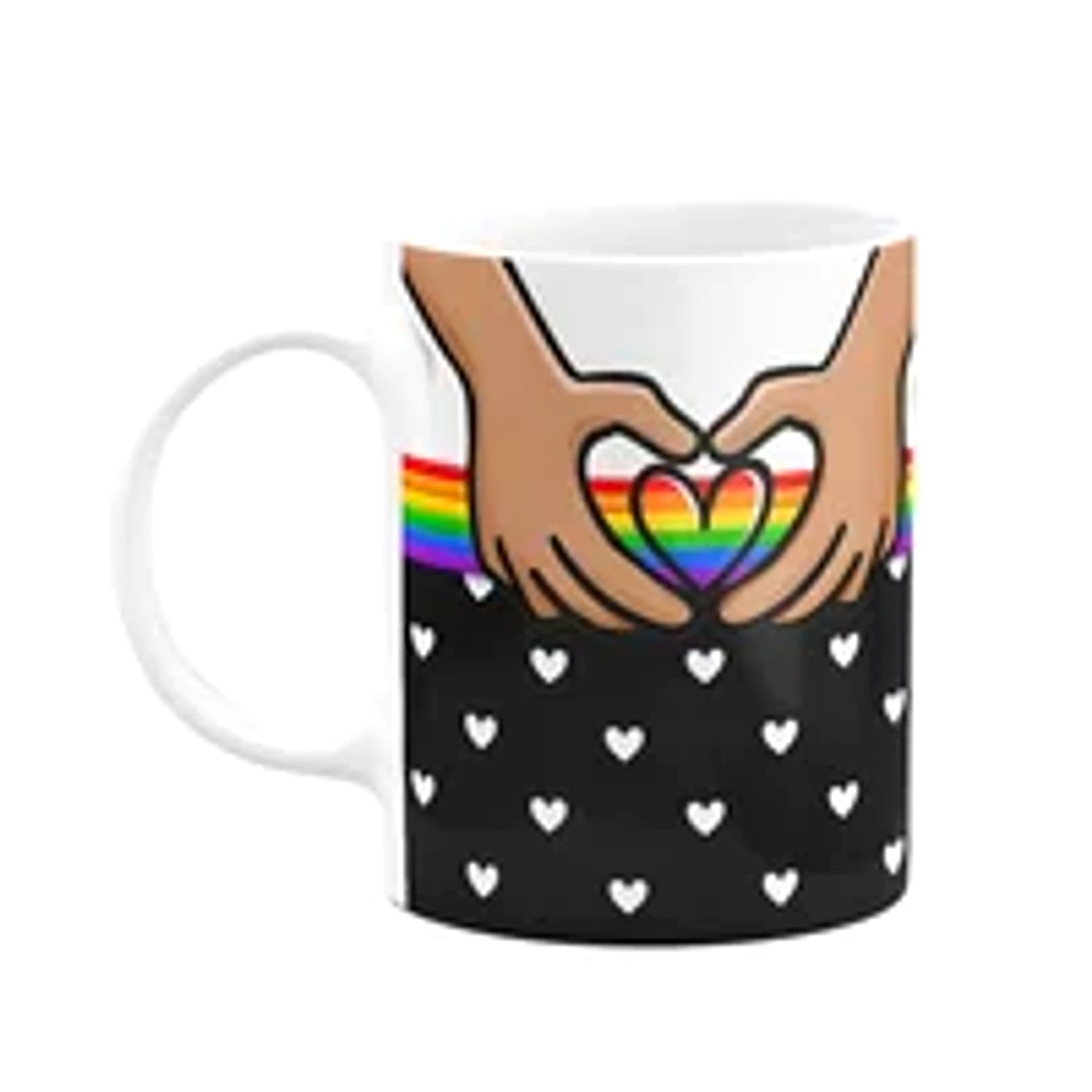 Caneca Namorados - Love And Hearts Lgbt - 325ml