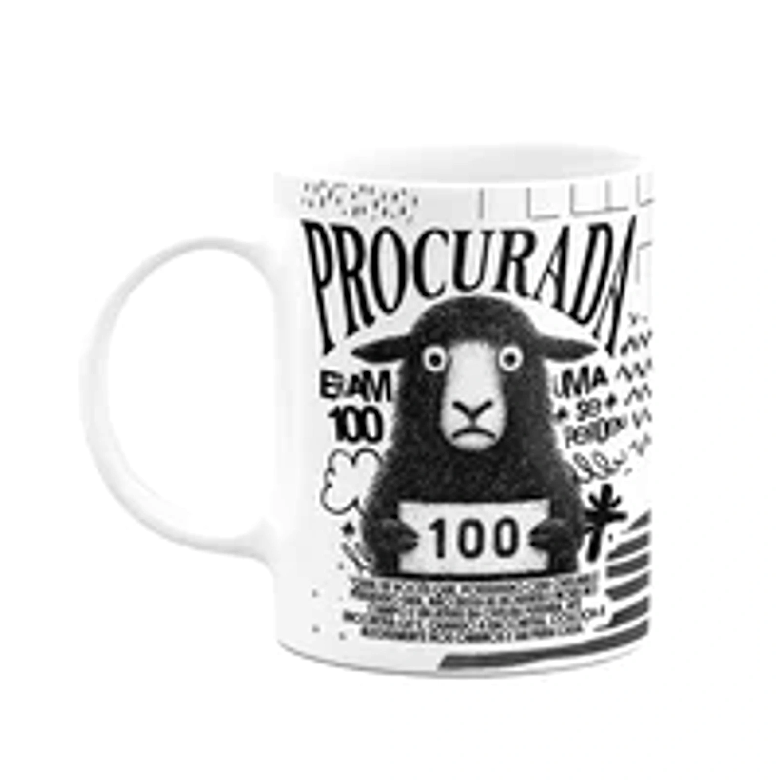 Caneca Religiosa - Procurada, Eram 100, Uma Se Perdeu