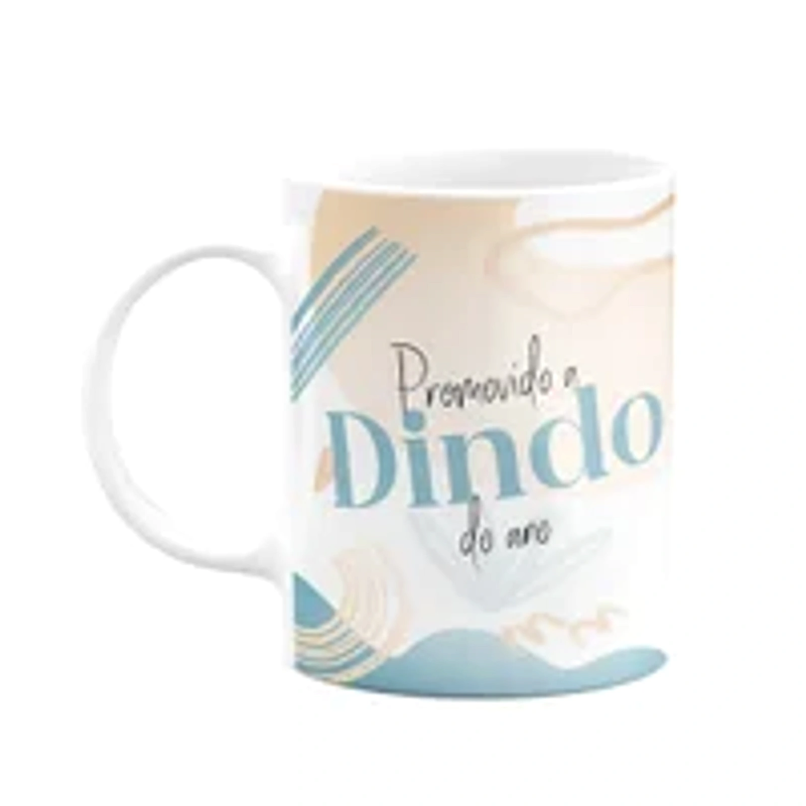 Caneca Promovido A Dindo Do Ano - 325ml - Branca